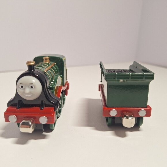 Thomas & Friends Diecast Emily Engine Tender Train Non Motorized Cars Green Red - Picture 4 of 8